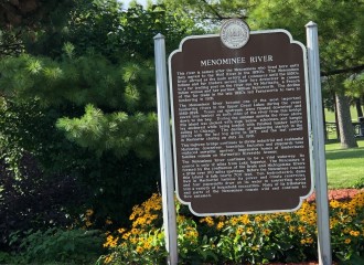 Menominee River Historical Marker, Marinette, Wisconsin
